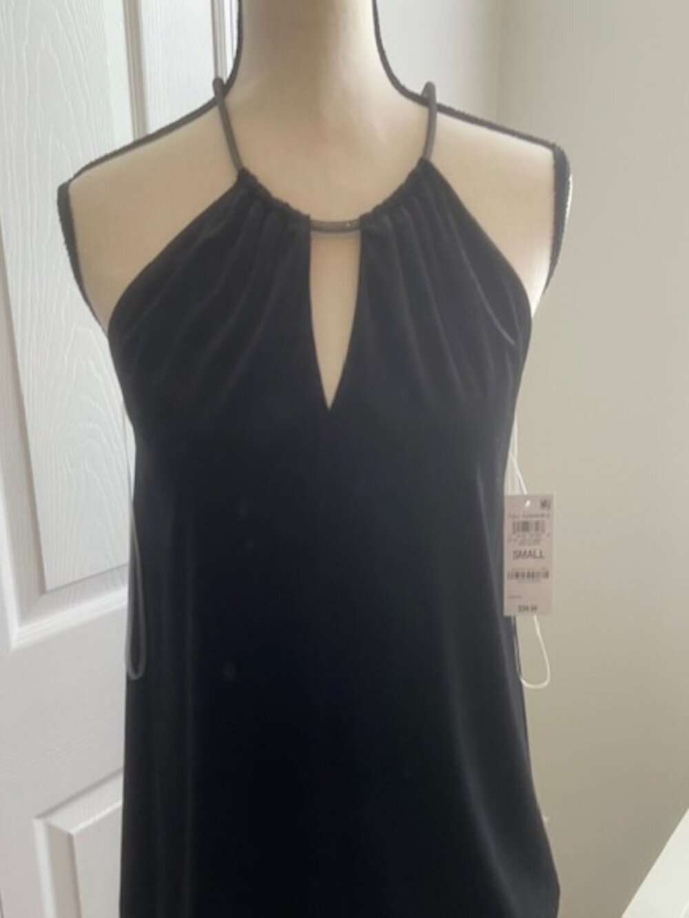 Velvet halter top -Size Small NWT